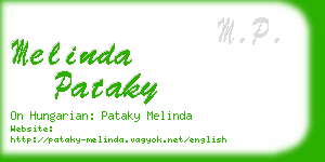 melinda pataky business card